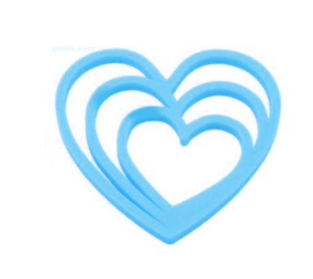 個性心形硅膠墊水藍(lán)