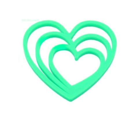 個性心形硅膠墊深綠色