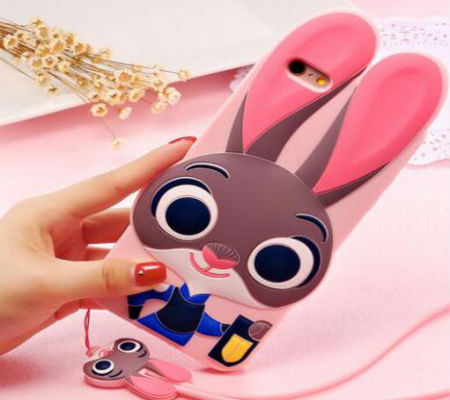 卡通硅膠蘋(píng)果手機(jī)套